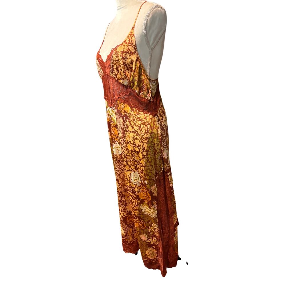 Free People Amber Combo "Right Now" Midi Slip Dress - Picture 2 of 12